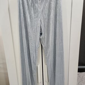 Victoria's Secret Womens Petite Plissé Pleated Jogger Pajamas AW4 Silver Size m